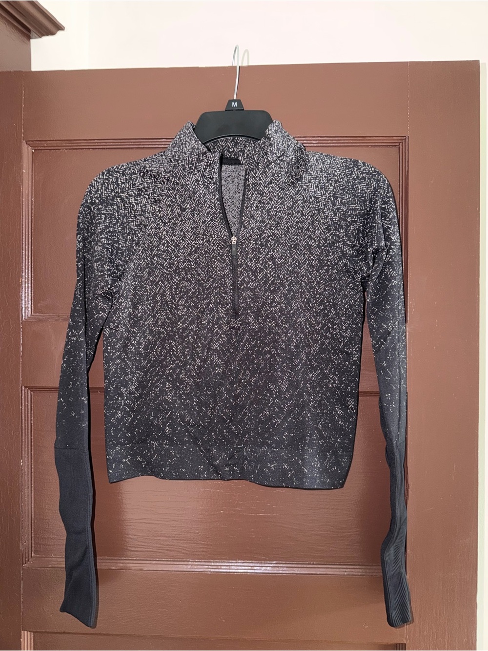lululemon athletica Men's Black Speckle Quarter-Zip Pullover